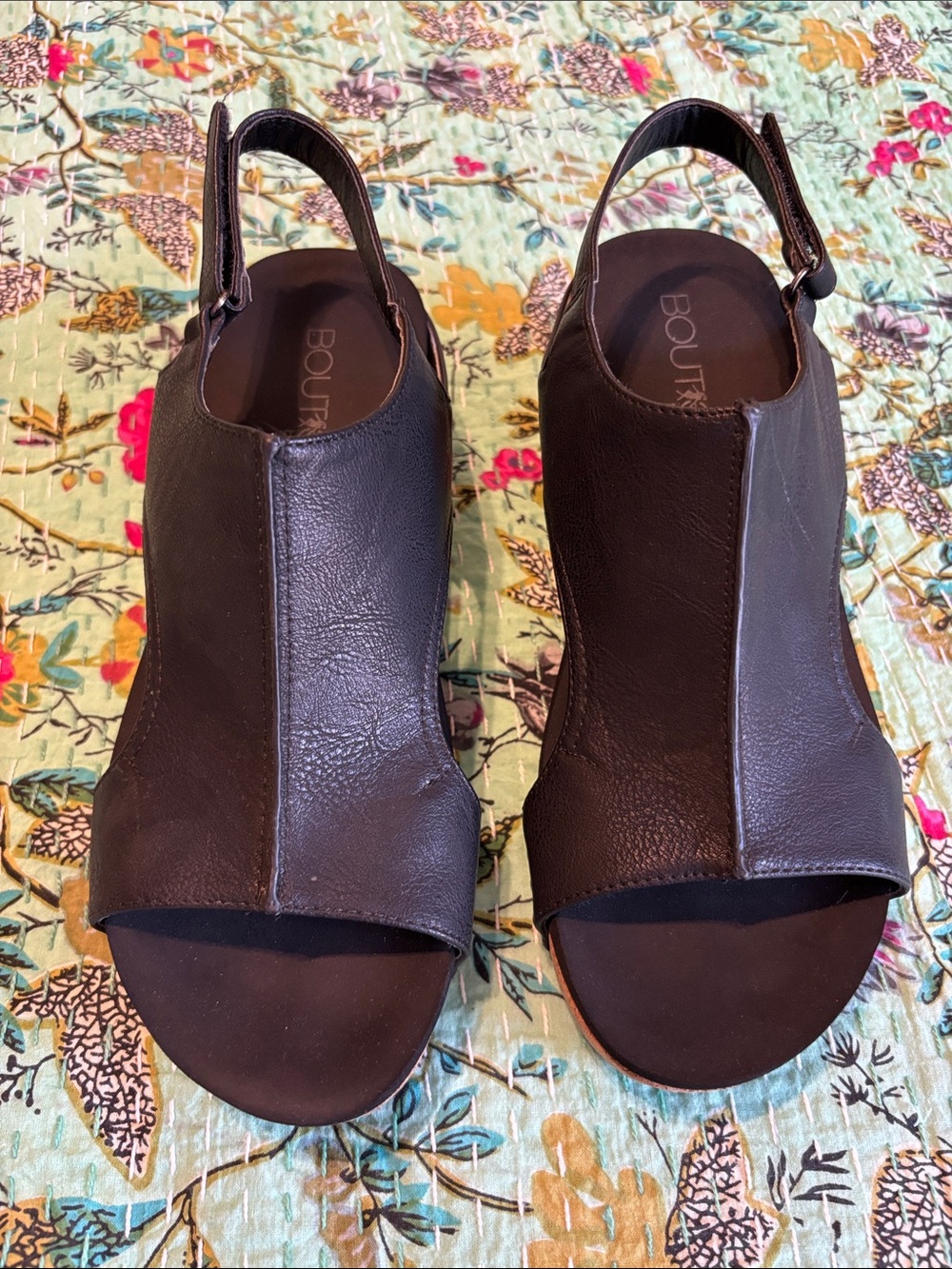 Corkys Dark Brown Open-Toe Slingback Sandals